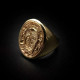 Signet Ring With FAMILY CREST In Sterling Silver Wax Seal Coas of Arms